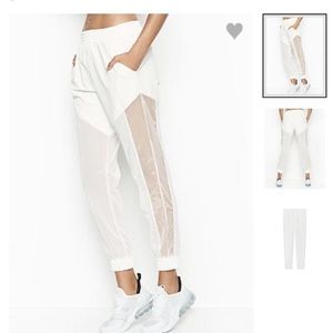 white sheer pants
